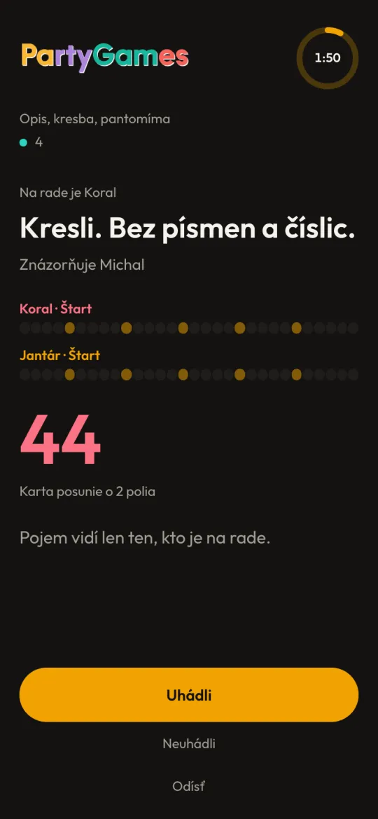 Telefón spoluhráča: úloha a odpočet bez pojmu